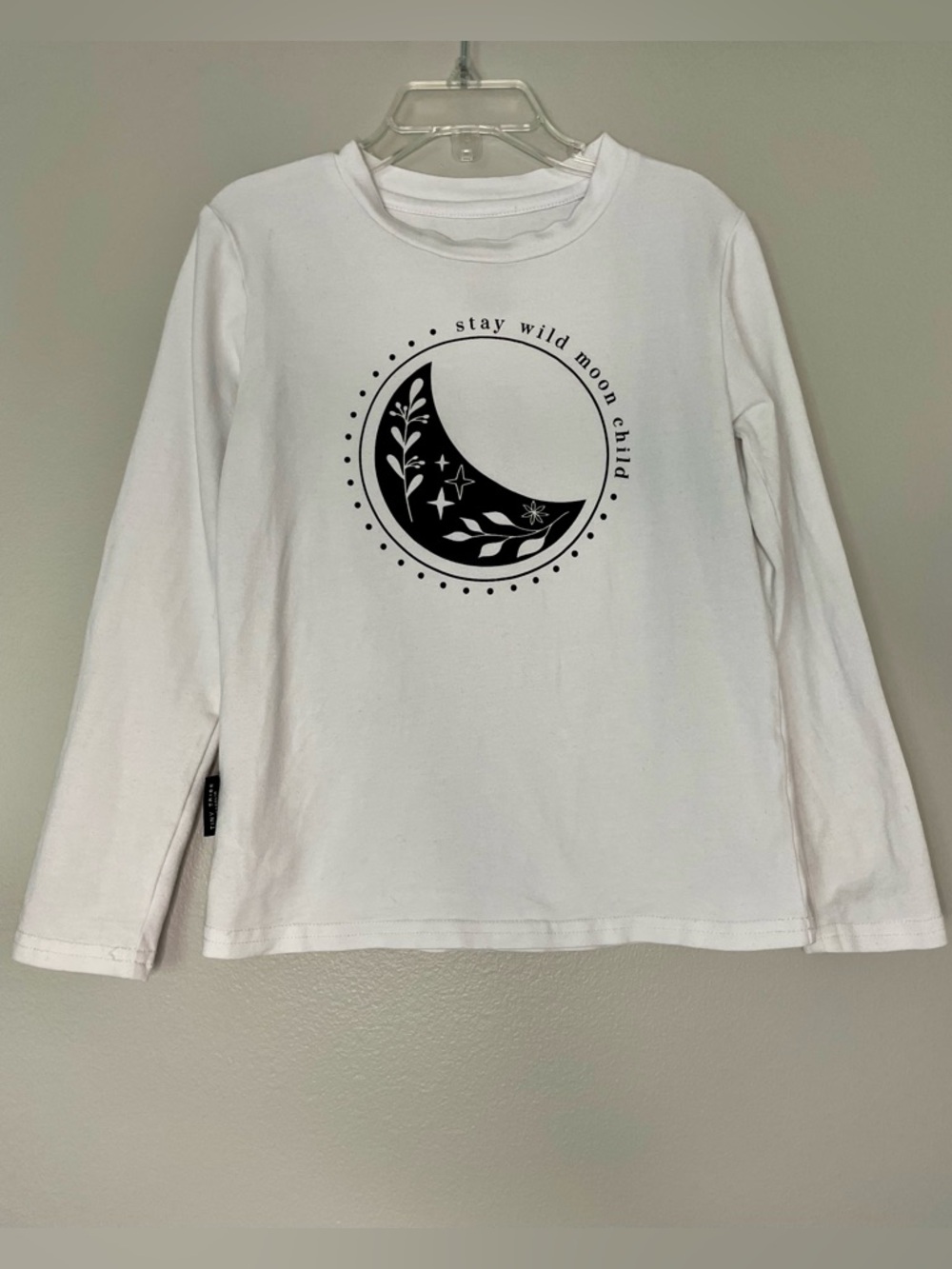 Tiny Tribe White Long Sleeve Stay Wild Graphic Tee